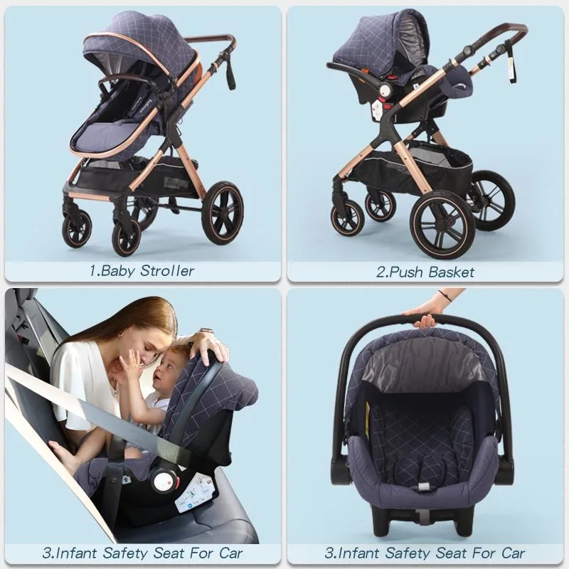 Fashion Baby Stroller 3 in 1 Luxury Baby Carrier Good Quality Baby Pram for Hot Sale